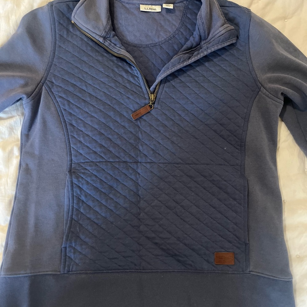 L.L. Bean Indigo Quilted Top